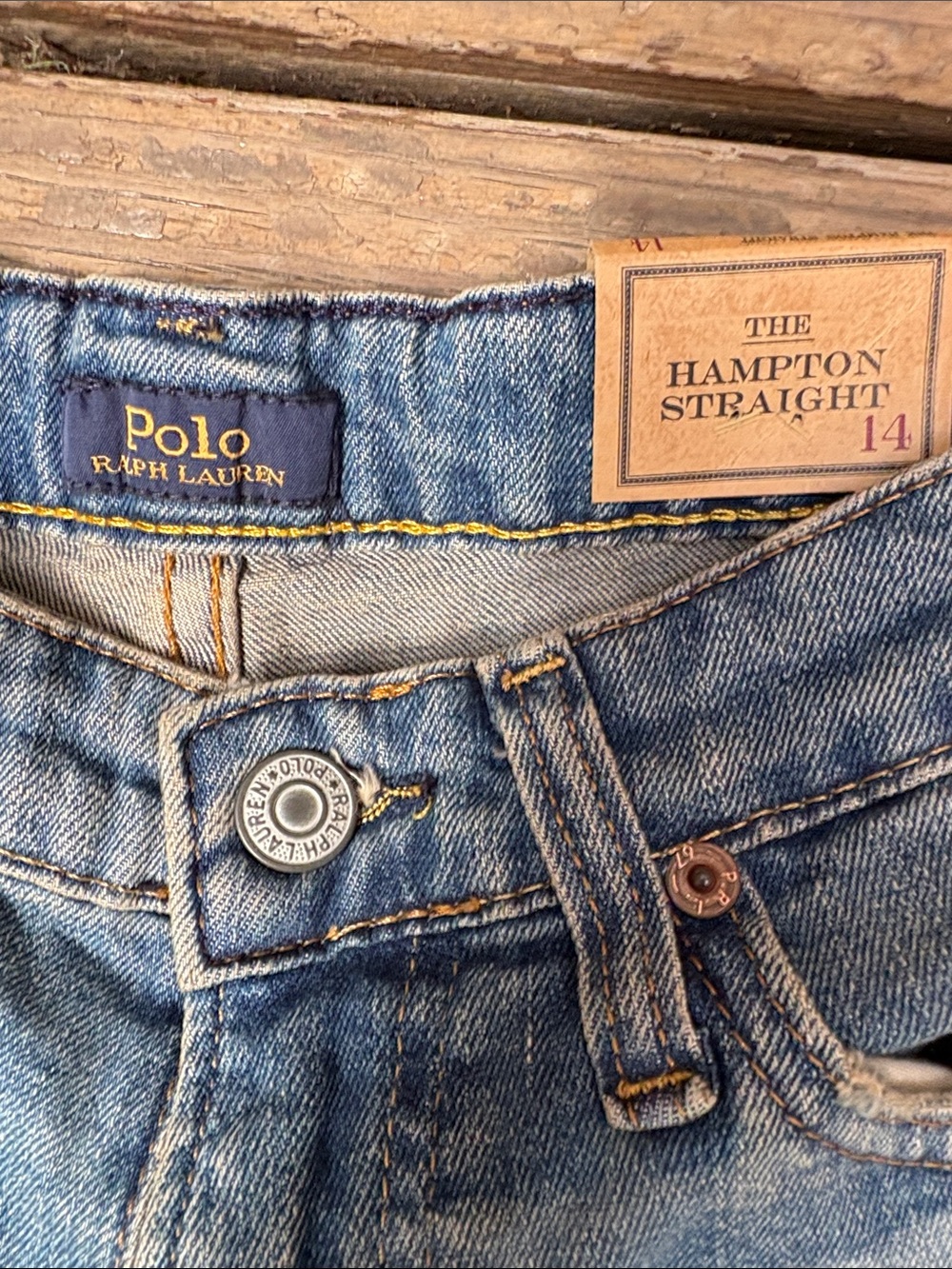 Ralph Lauren Light Blue Distressed Kids Jeans - Picture 2 of 4